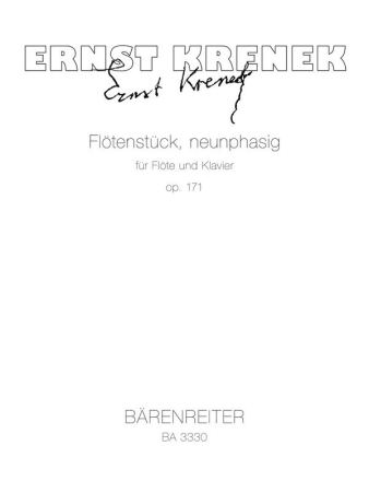 Fltenstck neunphasig (1959) fr Flte und Klavier Partitur und 1 Stimme