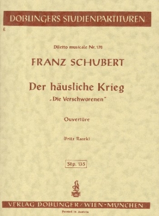 Der husliche Krieg d787 Ouvertre fr Orchester Studienpartitur