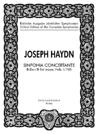 Sinfonia concertante Hob.I:105 fr Oboe, Fagott, Violine, Violoncello und Orchester,  Studienpartitur