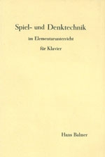 Spiel- und Denktechnik im Elementarunterricht fr Klavier Kleine Studie