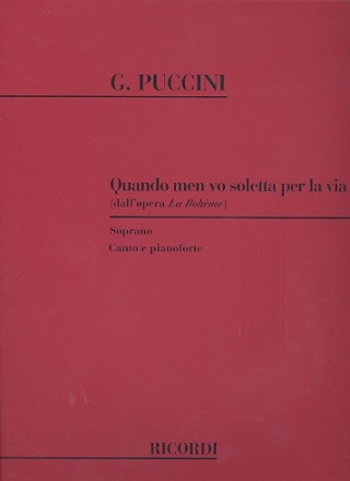 Quando men vo soletta per la via soprano e pianoforte (it)