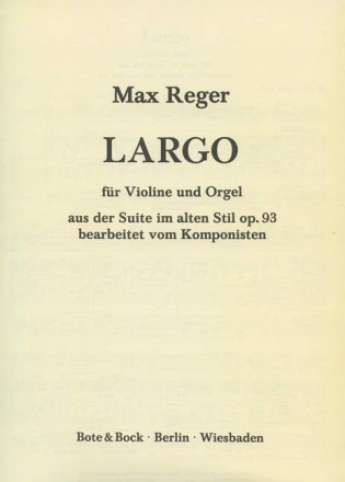 Largo fr Violine und Orgel