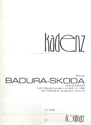 Kadenzen zum Klavierkonzert d-Moll KV466 Badura-Skoda, Paul, arr.