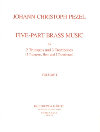 Fnfstimmig blasende Musik Band 1 fr 2 Trompeten und 3 Posaunen Partitur und Stimmen