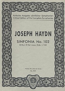 Sinfonie B-Dur Nr.102 Hob.I:102 fr Orchester Studienpartitur