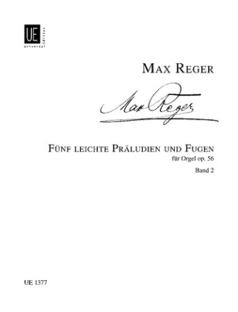 5 leichte Prludien und Fugen op.56 Band 2 fr Orgel