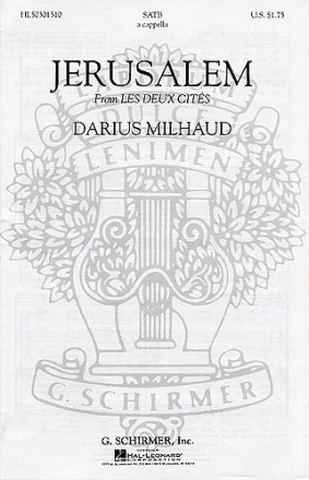 Jerusalem for mixed chorus score (fr)