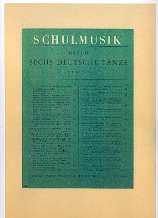 6 deutsche Tnze fr Streichquartett Partitur und Stimmen