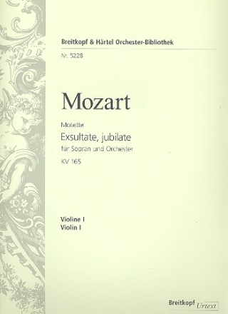 Exsultate jubilate KV165 fr Sopran und Orchester Violine 1