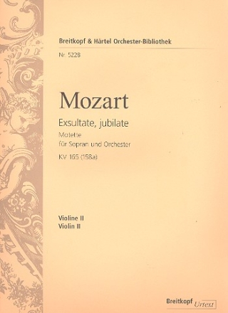 Exsultate jubilate KV165 fr Sopran und Orchester Violine 2