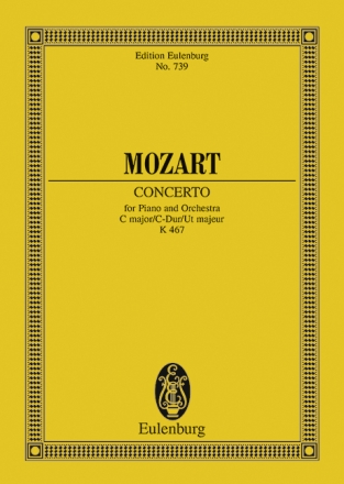 Konzert C-Dur KV467 fr Klavier und Orchester Studienpartitur