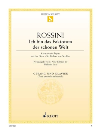 Ich bin das Faktotum der schnen Welt fr Bass (Bariton) und Klavier