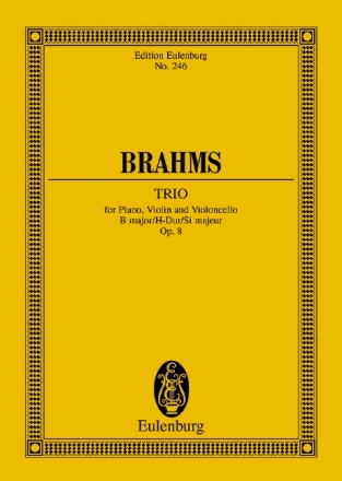 Klaviertrio H-Dur op.8 fr Klaviertrio Studienpartitur