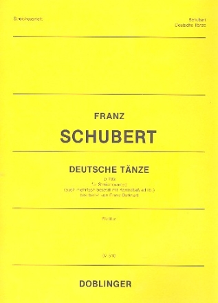 Deutsche Tnze fr Streichquartett Partitur