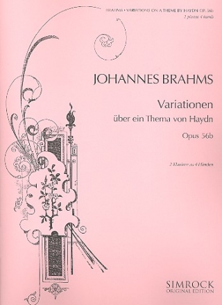 Variationen ber ein Thema von Haydn op.56b fr 2 Klaviere zu 4 Hnden Partitur