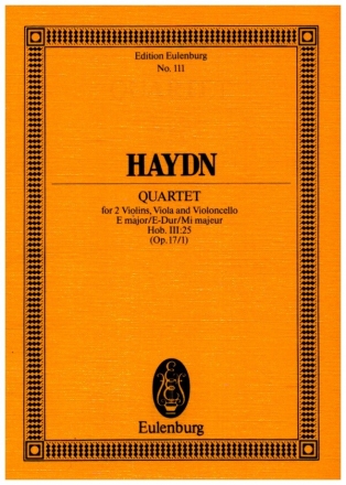 Streichquartett E-Dur op.17,1 Hob.III:25 fr Streichquartett Studienpartitur