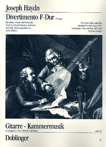 Divertimento fr Gitarre, Violine und Violoncello Partitur und Stimmen