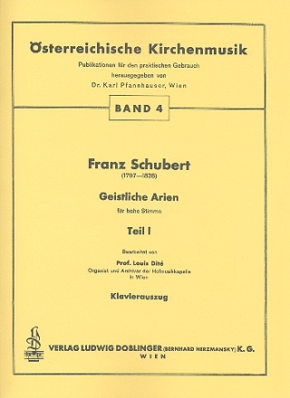 Geistliche Arien Band 1 fr Gesang (hoch) und Klavier