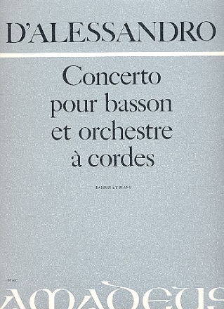 Concerto pour basson et orchestre a cordes pour basson et piano