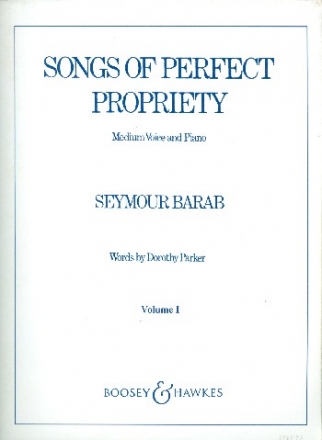 Songs of perfect propriety vol.1 for medium voice and piano