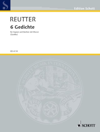 6 Gedichte aus Goethes 'Weststlicher Diwan' op.73 fr Sopran, Bariton und Klavier (dt)