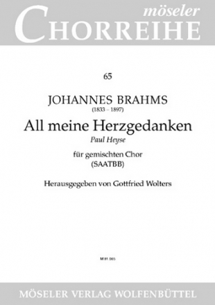 All meine Gedanken op.65/2 fr gem Chor (SAATBB) a cappella Chorpartitur