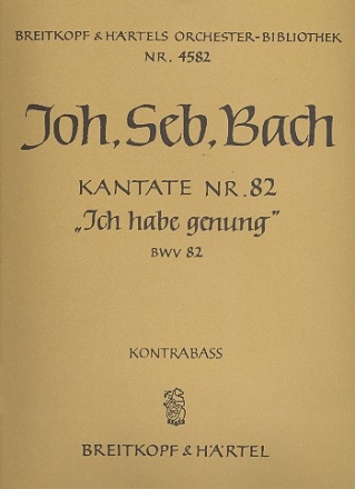 Ich habe genug Kantate Nr.82 BWV82 Kontrabass