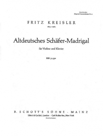 Altdeutsches Schfer-Madrigal fr Violine und Klavier