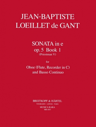 Sonate e-Moll op.5,1 fr Oboe und Bc