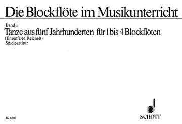 Die Blockflte im Musikunterricht Band 1 fr 1-4 Blockflten (S/SS/ST/SA/SST/SAT/SSSA/SSAB/SSAT), Schlagwerk ad Spielpartitur