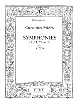 Symphonie ut majeur no.1 op.13 pour orgue