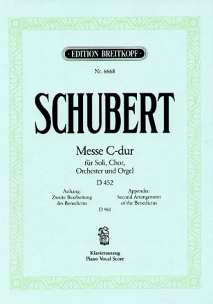 Messe C-Dur op.48 D452 fr Soli, Chor, Orchester und Orgel Klavierauszug (la)