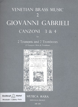 Canzonen Nr.3-4 fr 2 Trompeten und 2 Posaunen Partitur und Stimmen