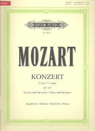 Konzert C-Dur KV415 fr Klavier und Orchester fr 2 Klaviere