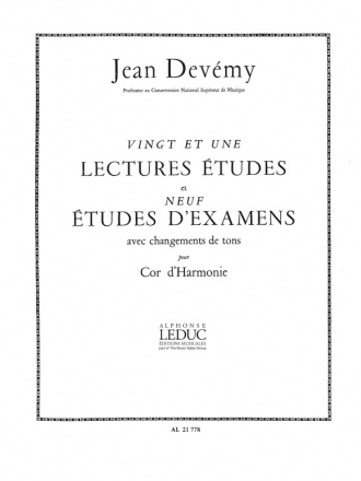 21 lecture-tudes et 9 tudes d'examens pour cor