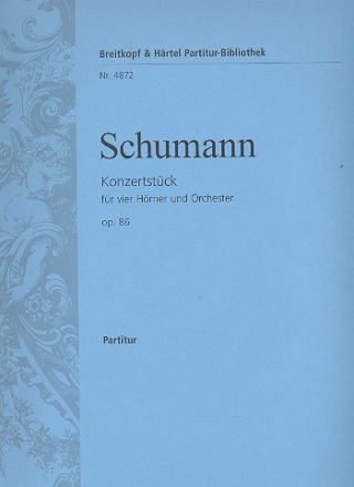 Konzertstck op.86 fr 4 Hrner und Orchester Partitur