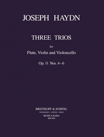 3 Fltentrios op.11Band 2 (Nr.4-6) fr Flte, Violine und Violoncello Stimmen