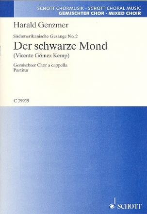 Der schwarze Mond fr gem Chor a cappella Partitur (dt)