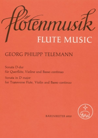 Sonate D-Dur fr Flte, Violine und Bc Partitur und 3 Stimmen