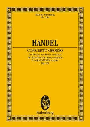 Concerto grosso F-Dur op.6,2 fr Orchester Studienpartitur