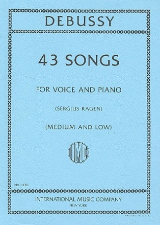 43 Songs for low and medium voice and piano ( fr )