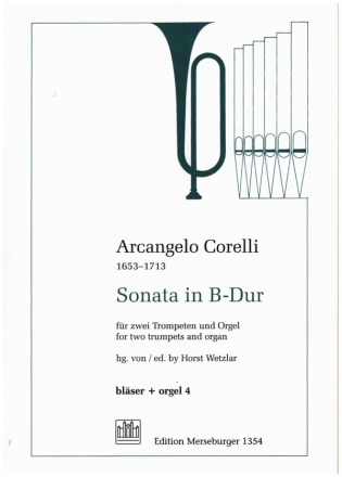 Sonate B-Dur fr 2 Trompeten und Orgel Partitur und Stimmen
