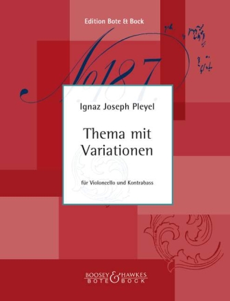 Thema mit Variationen fr Violoncello und Kontraba 2 Spielpartituren