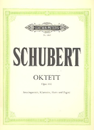 Oktett F-Dur op.166 D803 fr Klarinette, Horn, Fagott, 2 Violinen, Viola, Violoncello und Kontr Stimmen