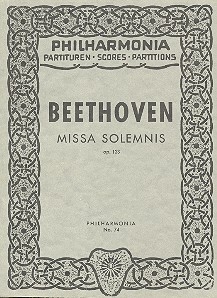 Missa solemnis D-Dur op.123 fr Soli, Chor und Orchester Studienpartitur