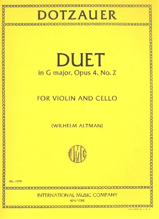 Duet G major op.4,2 for violin and cello ALTMANN, ED