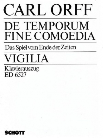 De temporum fine comoedia fr Soli, Sprecher, Chor und Orchester Klavierauszug - Fassung von 1979