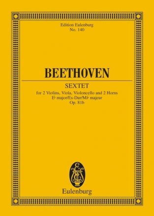 Sextett Es-Dur op.81B fr 2 Hrner und Streichquartett Studienpartitur