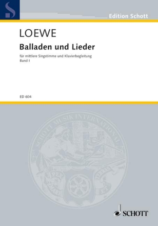 Balladen und Lieder Band 1 fr mittlere Singstimme und Klavier