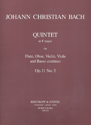 Quintett F-Dur op.11,3 fr Flte, Oboe, Violine, Viola und Bc Stimmen